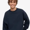 Camiseta de cuello redondo oversize de algodón orgánico - Azul marino