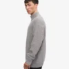 Camiseta de jerséu de media cremallera de merino - Gris jaspeado