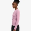 Camiseta de manga larga de punto acanalado orgánica para mujer - Flor de cerezo