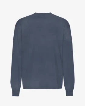 Camiseta de manga larga orgánica oversize - Azul Neptuno