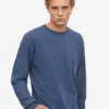Camiseta de manga larga orgánica oversize - Azul Neptuno