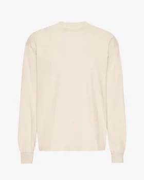 Camiseta de manga larga orgánica oversize - Blanco marfil