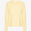 Camiseta de manga larga orgánica para mujer - Amarillo suave