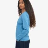 Camiseta de manga larga orgánica para mujer - Azul mar