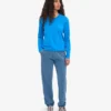 Camiseta de manga larga orgánica para mujer - Azul Pacífico