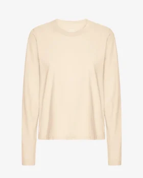 Camiseta de manga larga orgánica para mujer - Blanco marfil