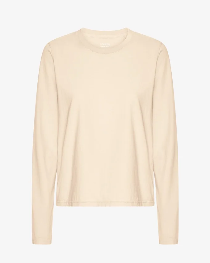 Camiseta de manga larga orgánica para mujer - Blanco marfil