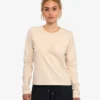 Camiseta de manga larga orgánica para mujer - Blanco marfil