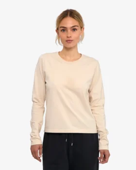 Camiseta de manga larga orgánica para mujer – Blanco marfil