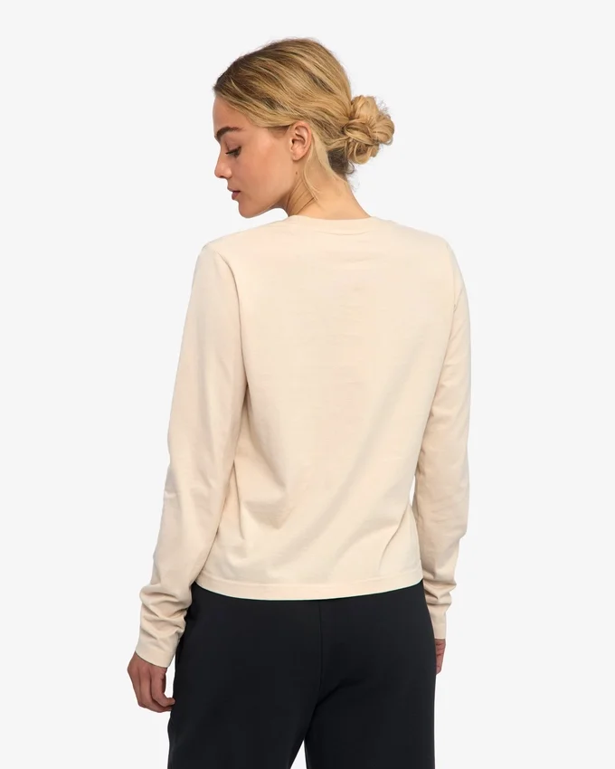 Camiseta de manga larga orgánica para mujer - Blanco marfil
