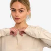 Camiseta de manga larga orgánica para mujer - Blanco marfil