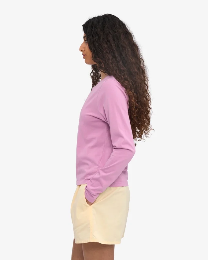 Camiseta de manga larga orgánica para mujer - Flor de cerezo