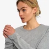 Camiseta de manga larga orgánica para mujer - Gris jaspeado