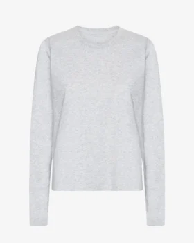 Camiseta de manga larga orgánica para mujer - Mezcla de colores nieve