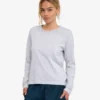 Camiseta de manga larga orgánica para mujer - Mezcla de colores nieve