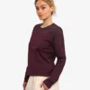Camiseta de manga larga orgánica para mujer - Rojo sangre