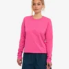 Camiseta de manga larga orgánica para mujer - Rosa chicle