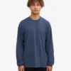 Camiseta de manga larga oversize de algodón orgánico - Azul petróleo