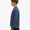 Camiseta de manga larga oversize de algodón orgánico - Azul petróleo