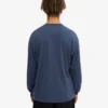 Camiseta de manga larga oversize de algodón orgánico - Azul petróleo