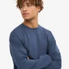 Camiseta de manga larga oversize de algodón orgánico - Azul petróleo