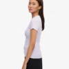 Camiseta de punto acanalado de algodón orgánico - Lavanda suave