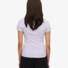 Camiseta de punto acanalado de algodón orgánico - Lavanda suave