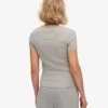 Camiseta de punto acanalado orgánica - Gris jaspeado