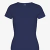 Camiseta de punto elástico orgánica - Azul marino