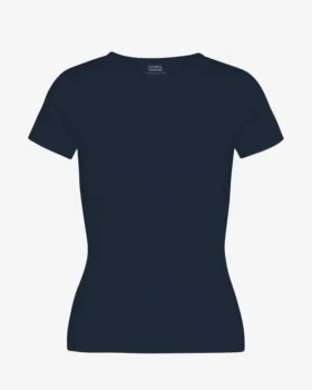 Camiseta de punto elástico orgánica - Azul marino