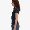 Camiseta de punto elástico orgánica - Azul marino