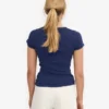 Camiseta de punto elástico orgánica - Azul marino