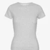 Camiseta de punto elástico orgánica - Mezcla de colores nieve
