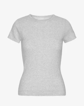Camiseta de punto elástico orgánica - Mezcla de colores nieve