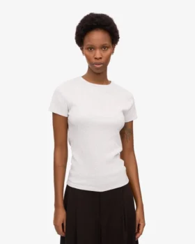 Camiseta de punto elástico orgánica – Mezcla de colores nieve