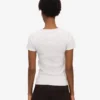 Camiseta de punto elástico orgánica - Mezcla de colores nieve
