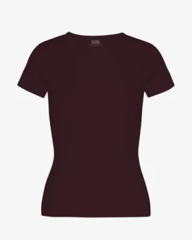 Camiseta de punto elástico orgánica - Rojo sangre