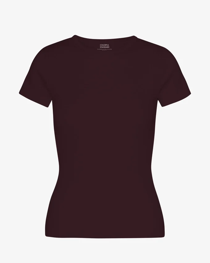 Camiseta de punto elástico orgánica - Rojo sangre