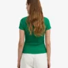Camiseta de punto elástico orgánica - Verde Kelly