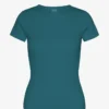 Camiseta de punto elástico orgánico - Verde océano
