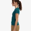 Camiseta de punto elástico orgánico - Verde océano