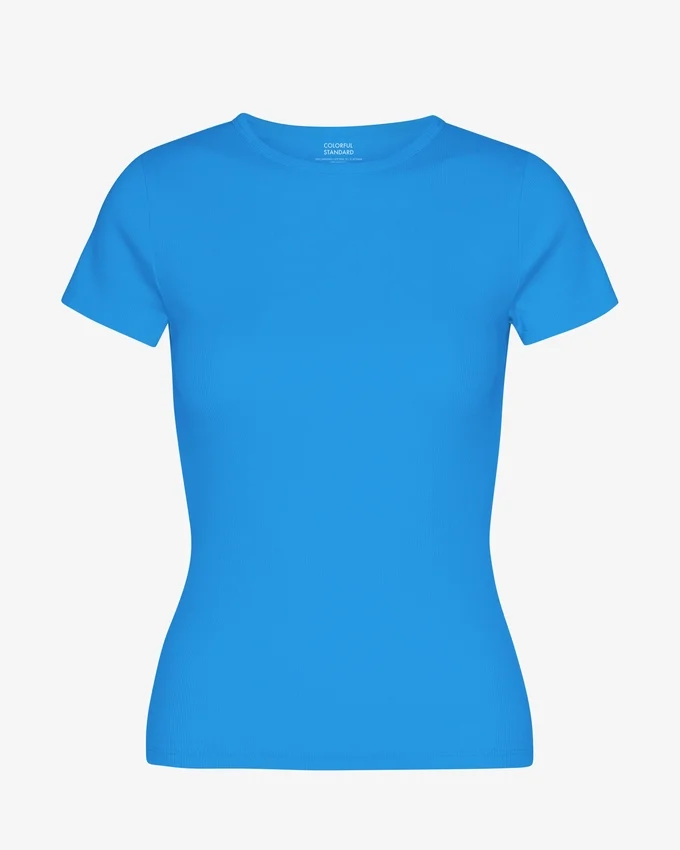 Camiseta de punto orgánica - Azul Pacífico