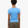 Camiseta de punto orgánica - Azul Pacífico