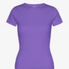 Camiseta de punto orgánica - Violeta ultra