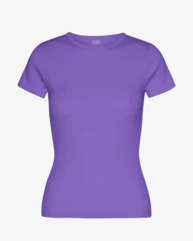 Camiseta de punto orgánica - Violeta ultra