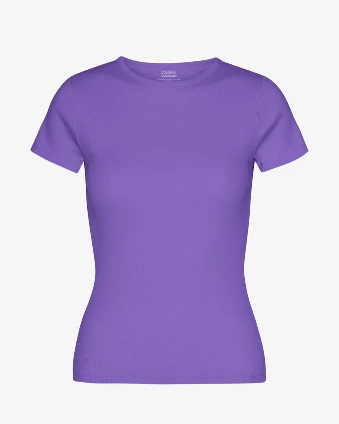 Camiseta de punto orgánica - Violeta ultra