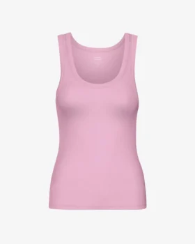 Camiseta de tirantes de punto acanalado orgánica para mujer - Flor de cerezo