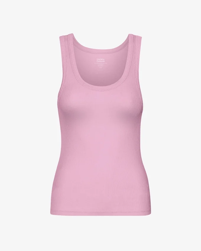 Camiseta de tirantes de punto acanalado orgánica para mujer - Flor de cerezo
