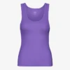 Camiseta de tirantes de punto acanalado orgánica para mujer - Ultravioleta