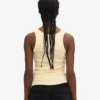 Camiseta de tirantes de punto acanalado orgánico para mujer - Amarillo suave